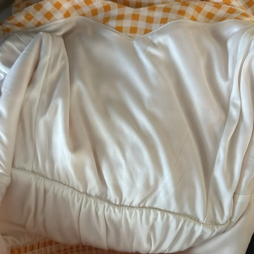 Torrid Midi Challis Skater Yellow Plaid Dress 0/L US 12 - Picture 13 of 16